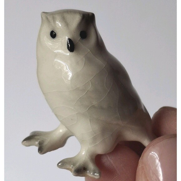 Hagen Renaker Animal Miniature Figurine Snow Owl Vintage Retired - Picture 1 of 8